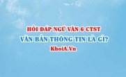 Văn bản thông tin là gì? Sapo là gì? Nhan đề, đề mục là gì? Ngữ văn lớp 6 CTST